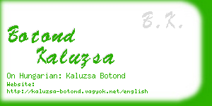 botond kaluzsa business card
